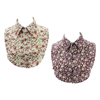 Womens Vintage Pastoral Floral Print Half-Shirt Blouse Detachable Fake Collar
Womens Vintage Pastoral Floral Print Half-Shirt Blouse Detachable Fake Collar