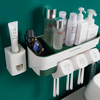 Wall-mounted Toothbrush Holder Automatic Toothpaste Dispenser Squeezer Home Toothbrush Storage Box Bathroom Accessories
Wall-mounted Toothbrush Holder Automatic Toothpaste Dispenser Squeezer Home Toothbrush Storage Box Bathroom Accessories