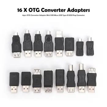 16pcs OTG Converter Adapter Mini USB Micro USB Type-B USB Plug Connector for Tablet Compact and Portable Carry Convenient
16pcs OTG Converter Adapter Mini USB Micro USB Type-B USB Plug Connector for Tablet Compact and Portable Carry Convenient