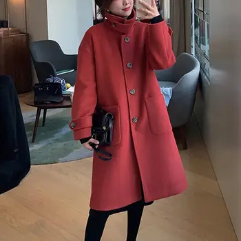 Cashmere Woolen Women Coat Winter Fashion Vintage Warm Solid Wool Long Coat Manteau Femme Abrigos Mujer Plaszcze Damskie
Cashmere Woolen Women Coat Winter Fashion Vintage Warm Solid Wool Long Coat Manteau Femme Abrigos Mujer Plaszcze Damskie