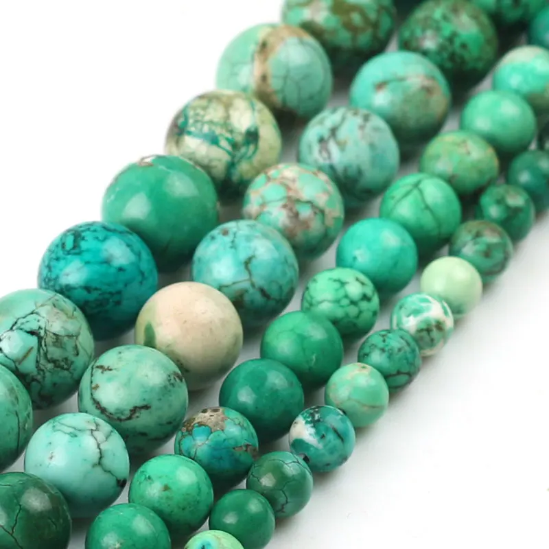 Wholesale Natural Stone Green Smooth Turquoises Round Spacer Beads For Jewelry Making 6 8 10 12mm Diy Bracelet Jewellery 15"
Wholesale Natural Stone Green Smooth Turquoises Round Spacer Beads For Jewelry Making 6 8 10 12mm Diy Bracelet Jewellery 15"