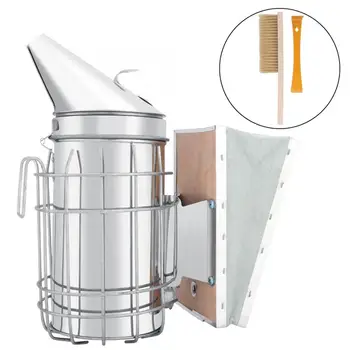 Stainless Steel Manual Bee Smoker Apiculture Beekeeping Tool with Heat Shield Protection Apiculture Beekeeping Tool Set
Stainless Steel Manual Bee Smoker Apiculture Beekeeping Tool with Heat Shield Protection Apiculture Beekeeping Tool Set