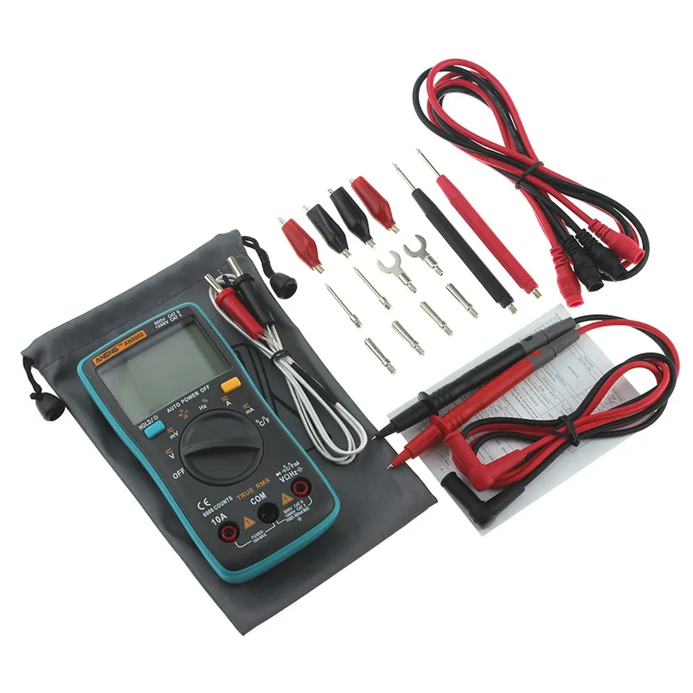 Professional Digital Multimeter AN8002 LCD Display Digital Multimeter 6000 Counts AC/DC Ammeter Voltmeter Ohm Meter Tester
Professional Digital Multimeter AN8002 LCD Display Digital Multimeter 6000 Counts AC/DC Ammeter Voltmeter Ohm Meter Tester