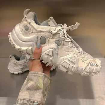 Stylesowner Genuine Leather Retro Women Sneakers Do Old New Style All-match Sneakers Lace-up Round Thick Bottom Flat Shoes
Stylesowner Genuine Leather Retro Women Sneakers Do Old New Style All-match Sneakers Lace-up Round Thick Bottom Flat Shoes