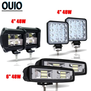 4" 6" 48W LED Light Bar Offroad Spot Led Work Light Truck Tractor SUV 4x4 12V 24V Tractor Boat ATV Excavator Heading Car Lights
4" 6" 48W LED Light Bar Offroad Spot Led Work Light Truck Tractor SUV 4x4 12V 24V Tractor Boat ATV Excavator Heading Car Lights
