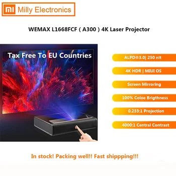 WEMAX A300 4K Projector Ultra Short Throw Laser Projector 3840*2160 9000 ANSI Lumen ALPD TV Home Theater Support 3D With Speaker
WEMAX A300 4K Projector Ultra Short Throw Laser Projector 3840*2160 9000 ANSI Lumen ALPD TV Home Theater Support 3D With Speaker