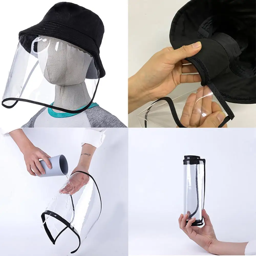 Bucket Hat Safety Face Shield Removable Clear Visor, Face And Head Coverage, Anti-Spitting Full Protective Hat Cover Ou
Bucket Hat Safety Face Shield Removable Clear Visor, Face And Head Coverage, Anti-Spitting Full Protective Hat Cover Ou