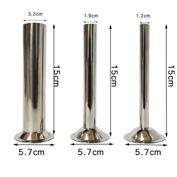 식품 등급 소시지 채우기 튜브 깔때기 노즐 부품, 기본 직경 5.7cm, 필러 튜브 1.2, 1.9, 2.2, 3.2cm