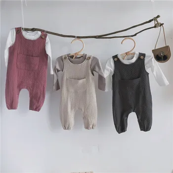 Autumn Newborn Baby Boy Girl Solid Romper Sleeveless Cotton Cute Big Pocket Jumpsuit With Shirts Outfits Clothes 6-24M
Autumn Newborn Baby Boy Girl Solid Romper Sleeveless Cotton Cute Big Pocket Jumpsuit With Shirts Outfits Clothes 6-24M