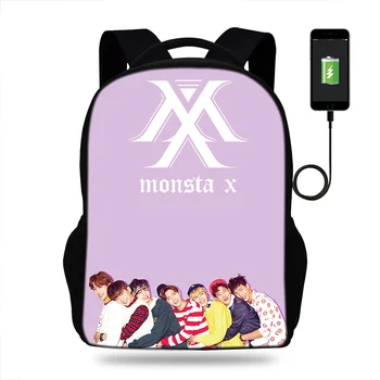 Fashion Monsta X Backpack Women Backpack USB Charging Backpacks For Teenager Boys&Girls School Bags Laptop Daily Backpacks 
Fashion Monsta X Backpack Women Backpack USB Charging Backpacks For Teenager Boys&Girls School Bags Laptop Daily Backpacks