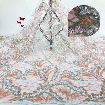 Sequin Embroidery Lace, Nigerian Blush Pink Lace Fabrics, African Lace Fabric 2019 With Flower
Sequin Embroidery Lace, Nigerian Blush Pink Lace Fabrics, African Lace Fabric 2019 With Flower