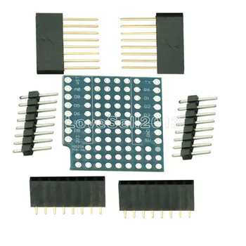 ProtoBoard Shield for WeMos D1 Mini Double Sided Perf Extension Board Compatible for Arduino
ProtoBoard Shield for WeMos D1 Mini Double Sided Perf Extension Board Compatible for Arduino