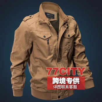 Autumn New Style Plus-sized Jacket Washed Cotton Air Force Work Jacket with Epaulets-
Autumn New Style Plus-sized Jacket Washed Cotton Air Force Work Jacket with Epaulets-