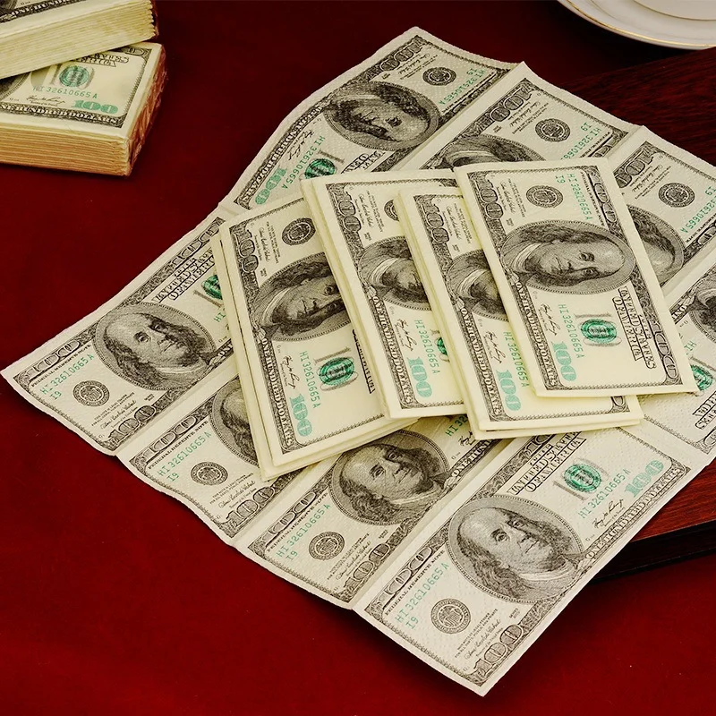 10 Sheets Friendly 100% Pure Wood Pulp Paper Towels, Three-Layer Napkins, Color Printed Dollar Paper Towels
10 Sheets Friendly 100% Pure Wood Pulp Paper Towels, Three-Layer Napkins, Color Printed Dollar Paper Towels