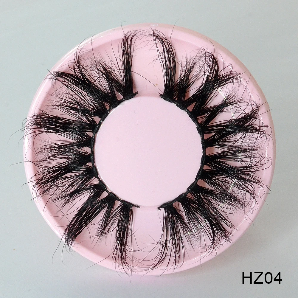 

25mm Long Handmade Reusable 3D mink lashes mink eyelashes Big dramatic volumn eyelashes strip thick false eyelash