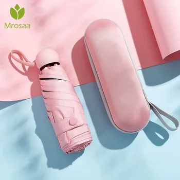 Mini Capsule Umbrella Windproof Five-folding Sun Protection Anti-UV UPF50+ Umbrella Parapluie Folding Women Pocket Umbrellara
Mini Capsule Umbrella Windproof Five-folding Sun Protection Anti-UV UPF50+ Umbrella Parapluie Folding Women Pocket Umbrellara