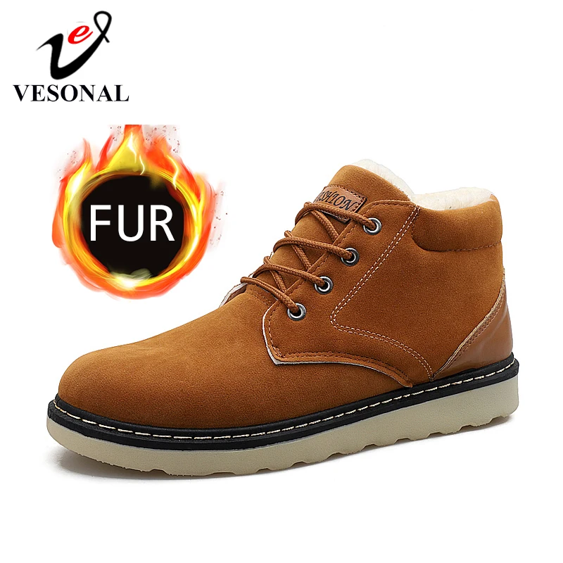 VESONAL Brand 2019 Suede Leather Ankle Snow Man Boots Shoes With Fur Plush Autumn Winter New Warm Male Casual Boot Sneakers Men
VESONAL Brand 2019 Suede Leather Ankle Snow Man Boots Shoes With Fur Plush Autumn Winter New Warm Male Casual Boot Sneakers Men
