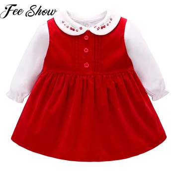 Baby Girls Clothes Autumn Christmas Corduroy Dress Kids Vintage Long Sleeve Princess Dresses 2Pcs Elegant Appliqued Jumper Set
Baby Girls Clothes Autumn Christmas Corduroy Dress Kids Vintage Long Sleeve Princess Dresses 2Pcs Elegant Appliqued Jumper Set