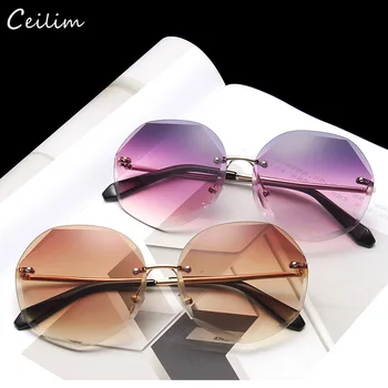 Fashion Irregular Rimless Sunglasses Women 2020 New Brand Designer Polygon Gradient Sun Glasses Female Clear Pink Shades Oculos 
Fashion Irregular Rimless Sunglasses Women 2020 New Brand Designer Polygon Gradient Sun Glasses Female Clear Pink Shades Oculos