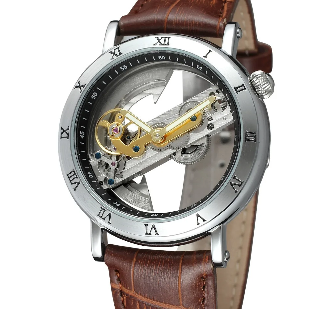 Forsining Analog Watch Stylish Two-Sided Hollow Table Tourbillon Analog Watch MEN'S Watch