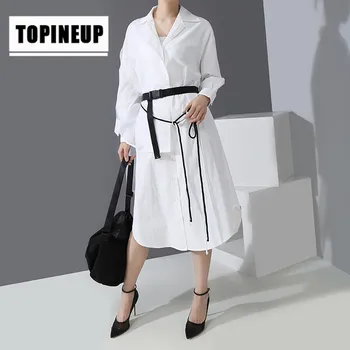 Women's Fashion lapel Asymmetric Belt Slim Fit section Simple Solid Color Shirt Dress
Women's Fashion lapel Asymmetric Belt Slim Fit section Simple Solid Color Shirt Dress