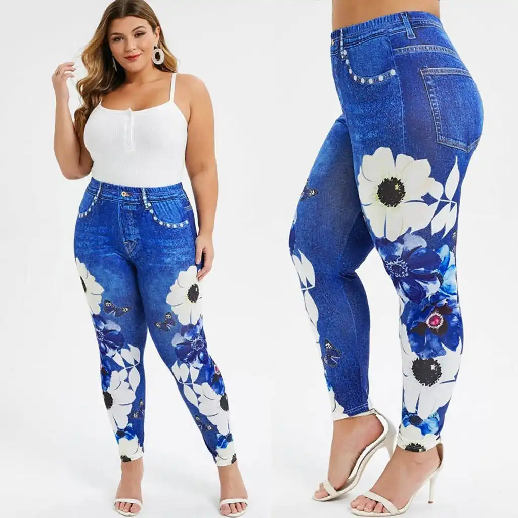 floral jeggings