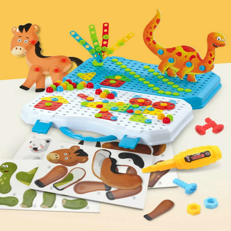 Children's Electric Drill Assemble Building Block Screw Nut Combination DIY Puzzle Building Block Toolbox Puzzle Toy Stem
Children's Electric Drill Assemble Building Block Screw Nut Combination DIY Puzzle Building Block Toolbox Puzzle Toy Stem