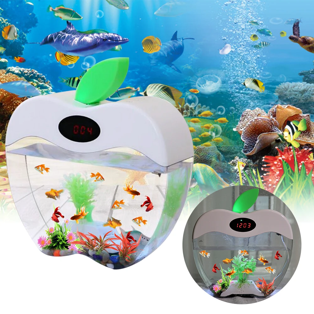 1.5L Mini Fish Tank Mini Nano Aquarium Tank With Clock USB LED Lighting System Portable Tank Office Mini Acrylic Aquarium D20
1.5L Mini Fish Tank Mini Nano Aquarium Tank With Clock USB LED Lighting System Portable Tank Office Mini Acrylic Aquarium D20