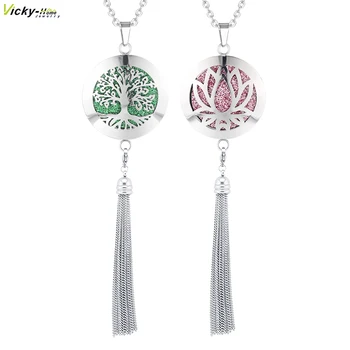 Tassel Simple Diffuser Locket Perfume Essential Oil Necklace Stainless Steel Aromatherapy Locket with Felt Pads For Woman
Tassel Simple Diffuser Locket Perfume Essential Oil Necklace Stainless Steel Aromatherapy Locket with Felt Pads For Woman