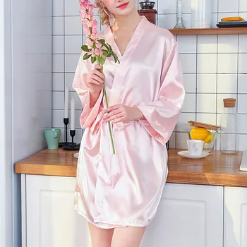 Pijama Women Silk Kimono Robe Bathrobe Bridesmaid Sexy Navy Blue Robes Satin Ladies Dressing Gowns
Pijama Women Silk Kimono Robe Bathrobe Bridesmaid Sexy Navy Blue Robes Satin Ladies Dressing Gowns