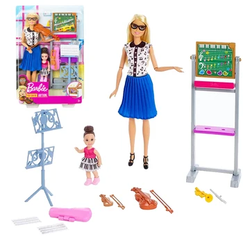 Original Barbie A doll set a music teacher a gift box for a girl for her birthday FXP18
Original Barbie A doll set a music teacher a gift box for a girl for her birthday FXP18