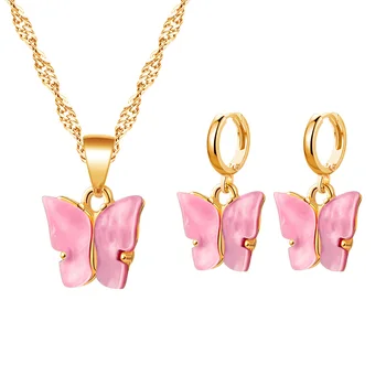 ZWC Trend Butterfly Women's Earrings Necklaces For women Set Acrylic Butterfly Earrings 2020 Fashion Animal Colorful Jewelry 
ZWC Trend Butterfly Women's Earrings Necklaces For women Set Acrylic Butterfly Earrings 2020 Fashion Animal Colorful Jewelry