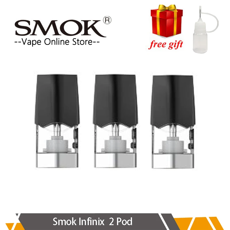 3pcs/pack SMOK INFINIX 2 Pod Cartridge Atomizer 2ml 1.4ohm MTL Pod for Electronic Cigarette Vaporizer INFINIX 2 Vape Kit
3pcs/pack SMOK INFINIX 2 Pod Cartridge Atomizer 2ml 1.4ohm MTL Pod for Electronic Cigarette Vaporizer INFINIX 2 Vape Kit