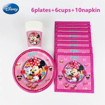 22Pcs Cartoon Disney Minnie Mouse kids Birthday Party Tableware Cups Plates Napkins Baby Shower Decoration Family Party Supplies 
22Pcs Cartoon Disney Minnie Mouse kids Birthday Party Tableware Cups Plates Napkins Baby Shower Decoration Family Party Supplies
