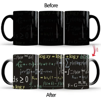 1Pcs New 350ml Physical Mathematical Formula Ceramic Milk Tea Coffee Cup Magic Color Changing Mug Gift for Family Friends
1Pcs New 350ml Physical Mathematical Formula Ceramic Milk Tea Coffee Cup Magic Color Changing Mug Gift for Family Friends