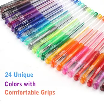 24 Colors Gel Pens Set Bullet Gel Ink Pen for Adult Coloring Books bullet diary Drawing Doodling Sketch Markers School Supplies
24 Colors Gel Pens Set Bullet Gel Ink Pen for Adult Coloring Books bullet diary Drawing Doodling Sketch Markers School Supplies