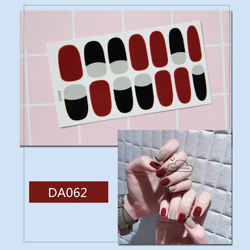 20 моделей стикеров для ногтей s пленка лака самоклеящиеся обертывания полное