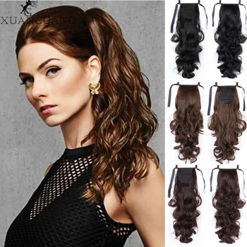 XUANGUANG 22" Long Curly Ponytails for Women Heat Resistant Synthetic Drawstring Fake Hair Pony Tail Extensions 
XUANGUANG 22" Long Curly Ponytails for Women Heat Resistant Synthetic Drawstring Fake Hair Pony Tail Extensions