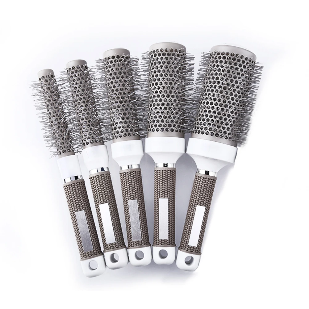 5pcs High Temperature Resistant Ceramic Iron Round Hair Comb Hair Styling Tool Moderate massage of Soft Nylon Comb Teeth
5pcs High Temperature Resistant Ceramic Iron Round Hair Comb Hair Styling Tool Moderate massage of Soft Nylon Comb Teeth