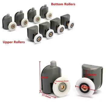 8Pcs/Set Stainless Steel Shower Door Rollers Runners Wheels Pulleys 25mm x 5mm Top/Bottom Screw Cover Caps Supplied 
8Pcs/Set Stainless Steel Shower Door Rollers Runners Wheels Pulleys 25mm x 5mm Top/Bottom Screw Cover Caps Supplied