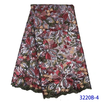 New Arrival African Lace Fabric High Quality African French Tulle Net Lace Fabric With Sequins For African Party Dress GD3220B-4
New Arrival African Lace Fabric High Quality African French Tulle Net Lace Fabric With Sequins For African Party Dress GD3220B-4