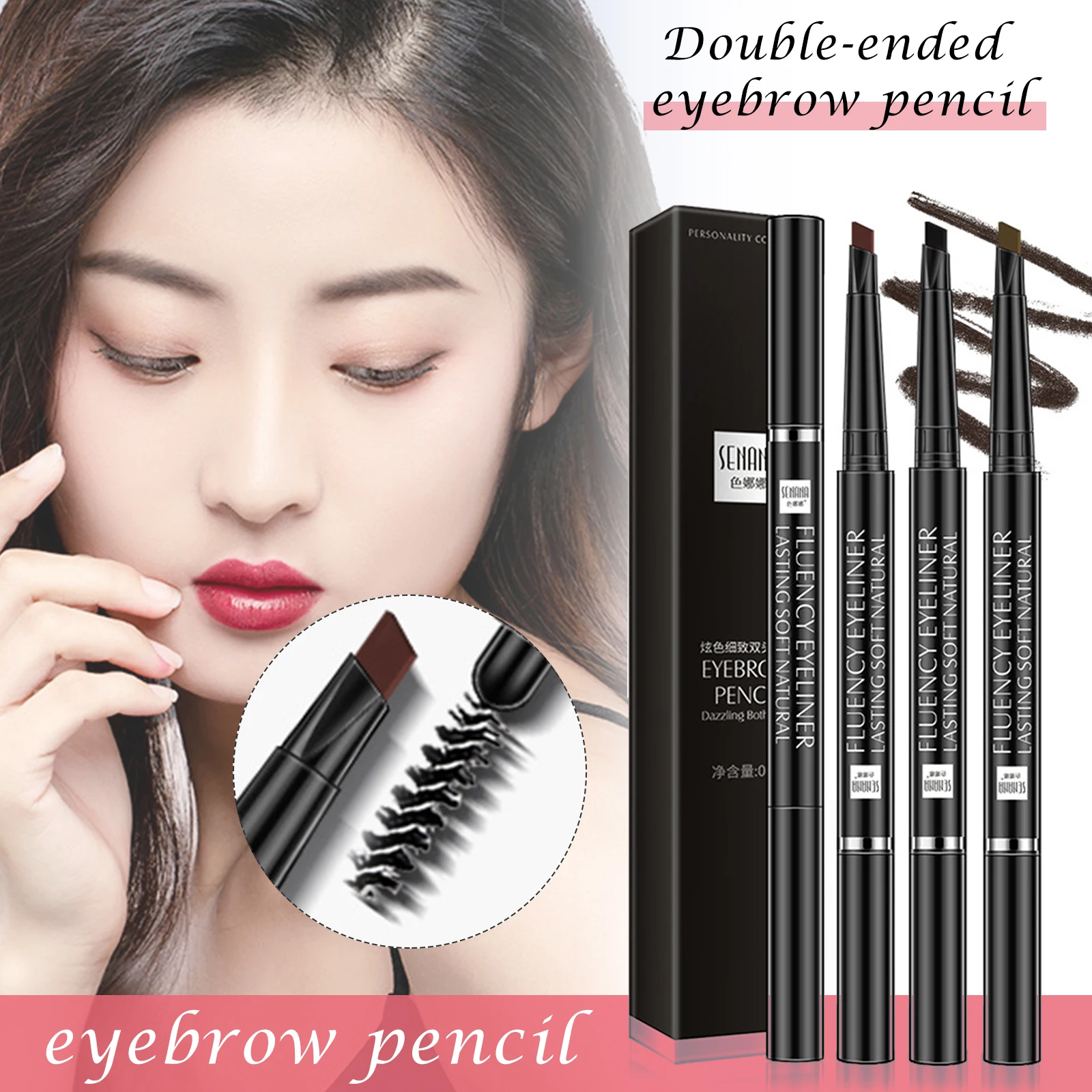 Delicate Double-Headed Eyebrow Pencil Easy To Apply Waterproof Sweat-Proof And Non-Smudges EY669
Delicate Double-Headed Eyebrow Pencil Easy To Apply Waterproof Sweat-Proof And Non-Smudges EY669