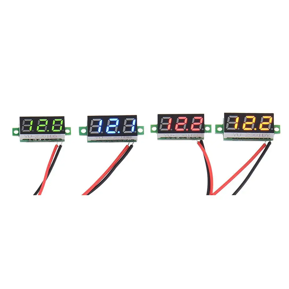 LCD 2 Wire 5-30V 0.28inch LED Small Red/Blue/Green/Yellow LCD Digital DC Voltmeter Voltage Meters Panel Meter Power Supplies
LCD 2 Wire 5-30V 0.28inch LED Small Red/Blue/Green/Yellow LCD Digital DC Voltmeter Voltage Meters Panel Meter Power Supplies