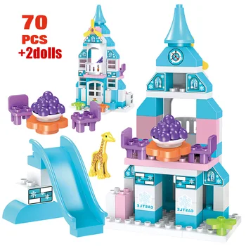 Creative Elsa Ice Castle Model Building Blocks City Friends Snow Castle House Princess Figures Duploed Big Bricks Toys for Girls
Creative Elsa Ice Castle Model Building Blocks City Friends Snow Castle House Princess Figures Duploed Big Bricks Toys for Girls