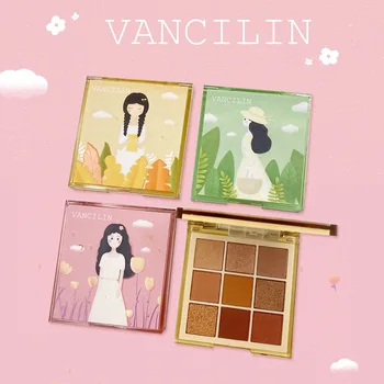Girl Vancilin illustration nine color eye shadow ins super matte pearl sequins and fire waterproof eye shadow
Girl Vancilin illustration nine color eye shadow ins super matte pearl sequins and fire waterproof eye shadow