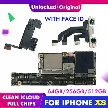 For iPhone XS Motherboard Unlock with without FACE ID IPHONE XS boards Mainboard Logic Mother Board Remove iCloud Unlocked plate
For iPhone XS Motherboard Unlock with without FACE ID IPHONE XS boards Mainboard Logic Mother Board Remove iCloud Unlocked plate