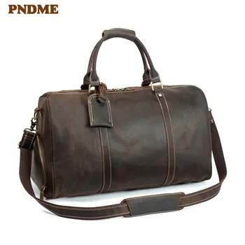 Retro genuine leather large-capacity men's travel bag simple outdoor crazy horse cowhide hand luggage bag weekend duffel bag
Retro genuine leather large-capacity men's travel bag simple outdoor crazy horse cowhide hand luggage bag weekend duffel bag