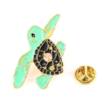 

Tortoise Enamel Pins Zinc Alloy Brooches Lapel Pin Shirt Animal Badge Turtle Jewelry Gift For Kids Friends