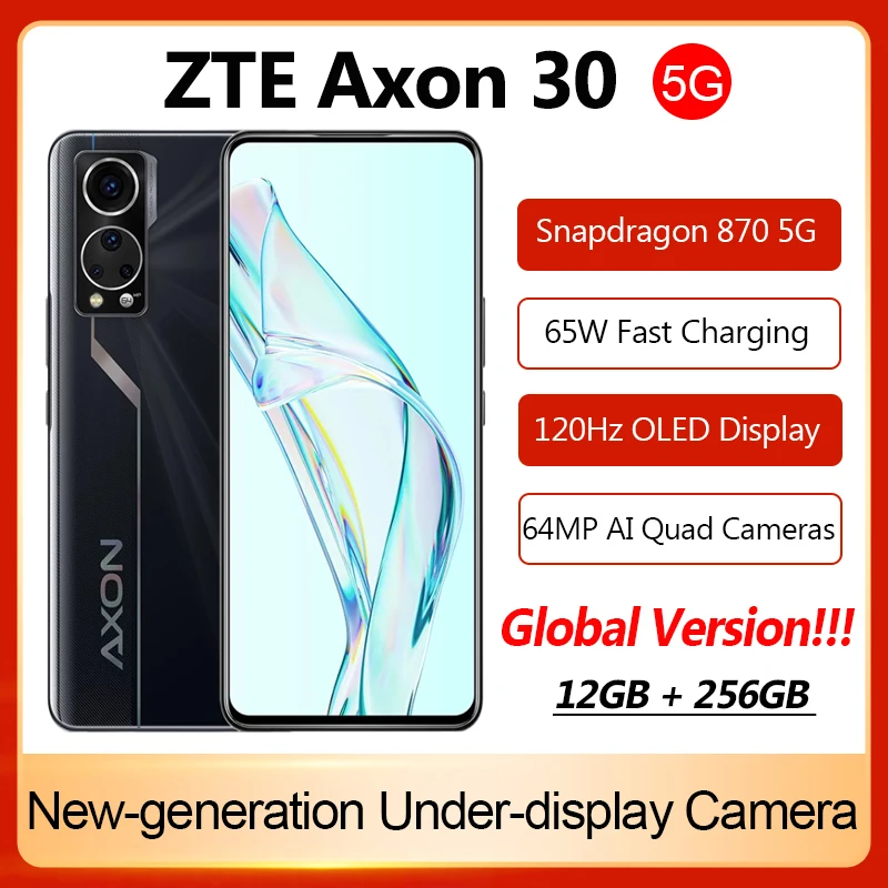 Смартфон ZTE Axon 30 2021 дюйма 65 Вт 64 мп | Мобильные телефоны и аксессуары