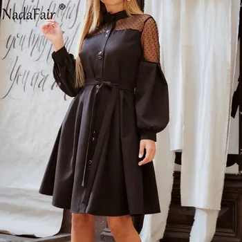 Nadafair Lantern Long Sleeve A-Line Sexy Mesh Midi Dress Red Black Green Belt Elegant Party Dress Women
Nadafair Lantern Long Sleeve A-Line Sexy Mesh Midi Dress Red Black Green Belt Elegant Party Dress Women